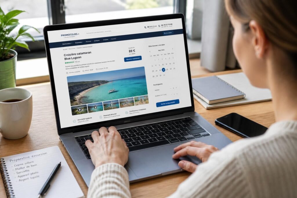 Comment réserver une excursion sur promotours.fr étape par étape