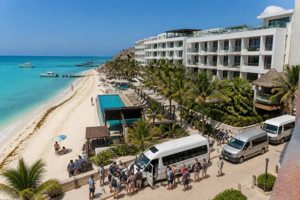 Depuis quels hôtels de Playa del Carmen partent les excursions promotours ?